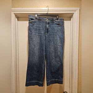Talbots Cropped Wide leg Jean EUC